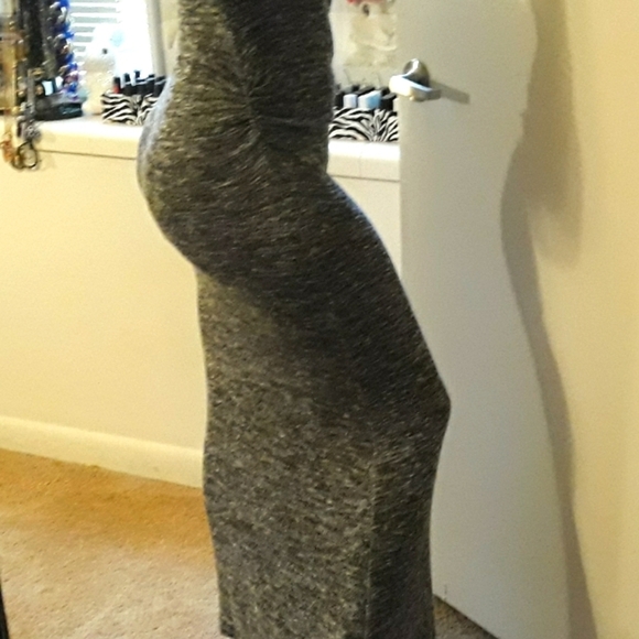 M.S.S.P (Size XS) Gray Knit Maxi Sweater Dress - Picture 2 of 3